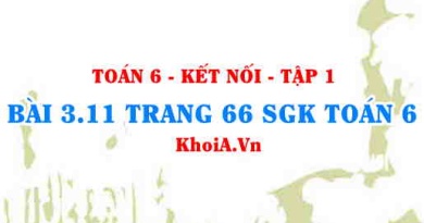 Bài 3.11 trang 66 SGK Toán 6 tập 1 Kết nối tri thức